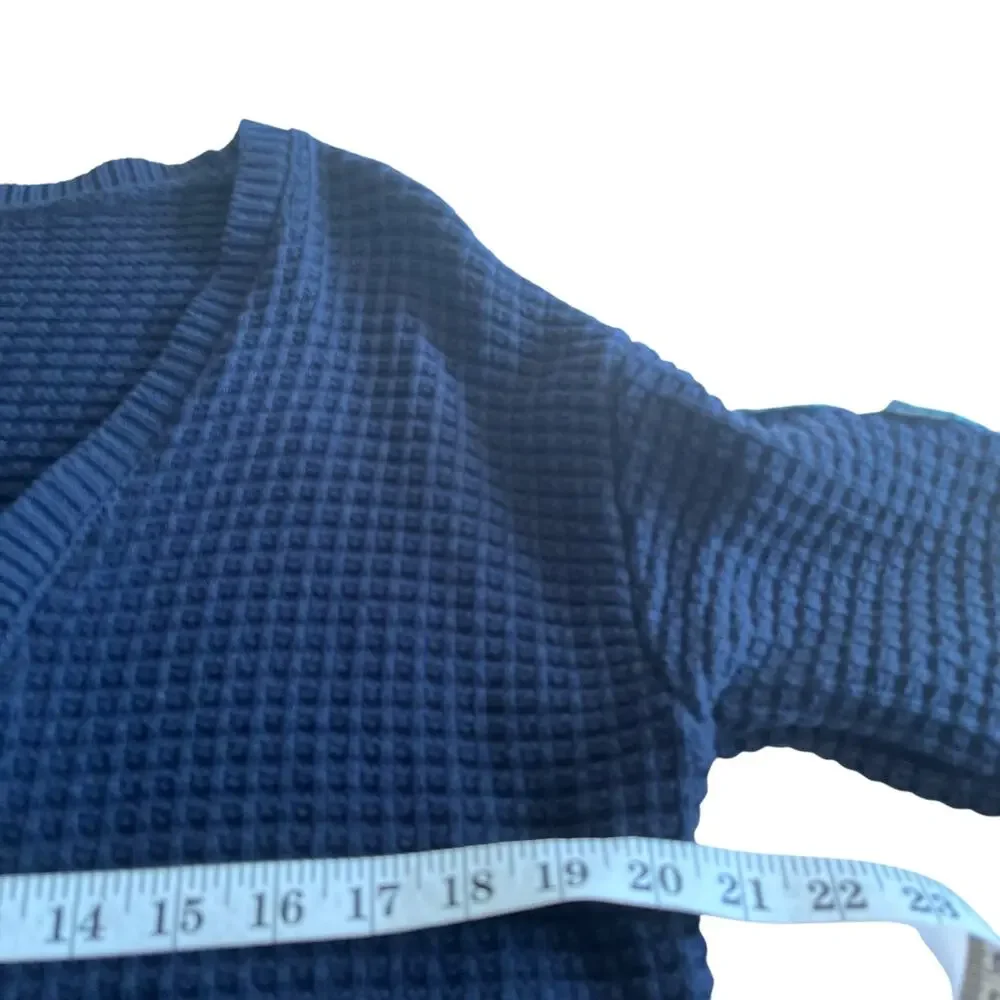 Anthropologie Navy Varsity Cardigan Sweater Twofer Layered Mixed Media Dress